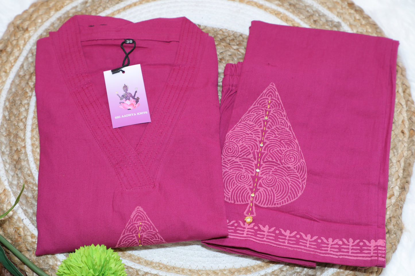 S1132 V Neck Kurthi with Pant