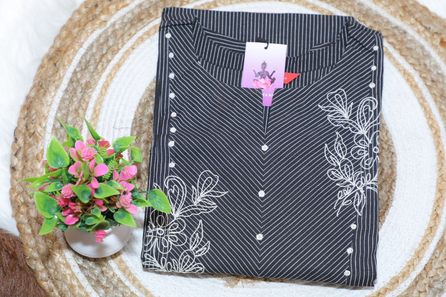 S1139 A line Embroidered Kurthi