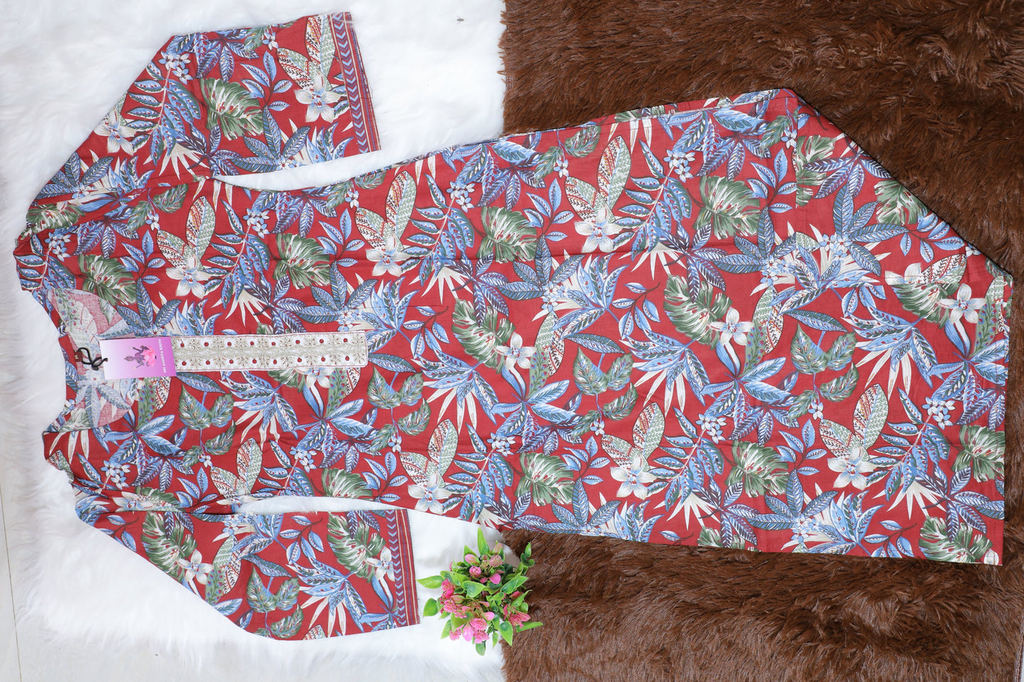 S1115 - Cotton Kurthi with Pant and Dupatta