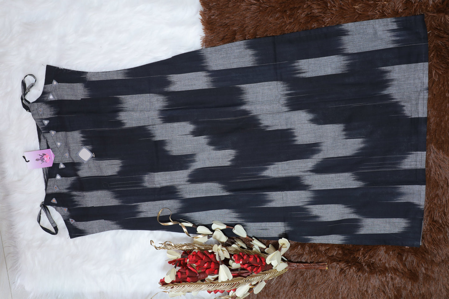 S1131 Spaghetti Top with Mirror Work and Pant