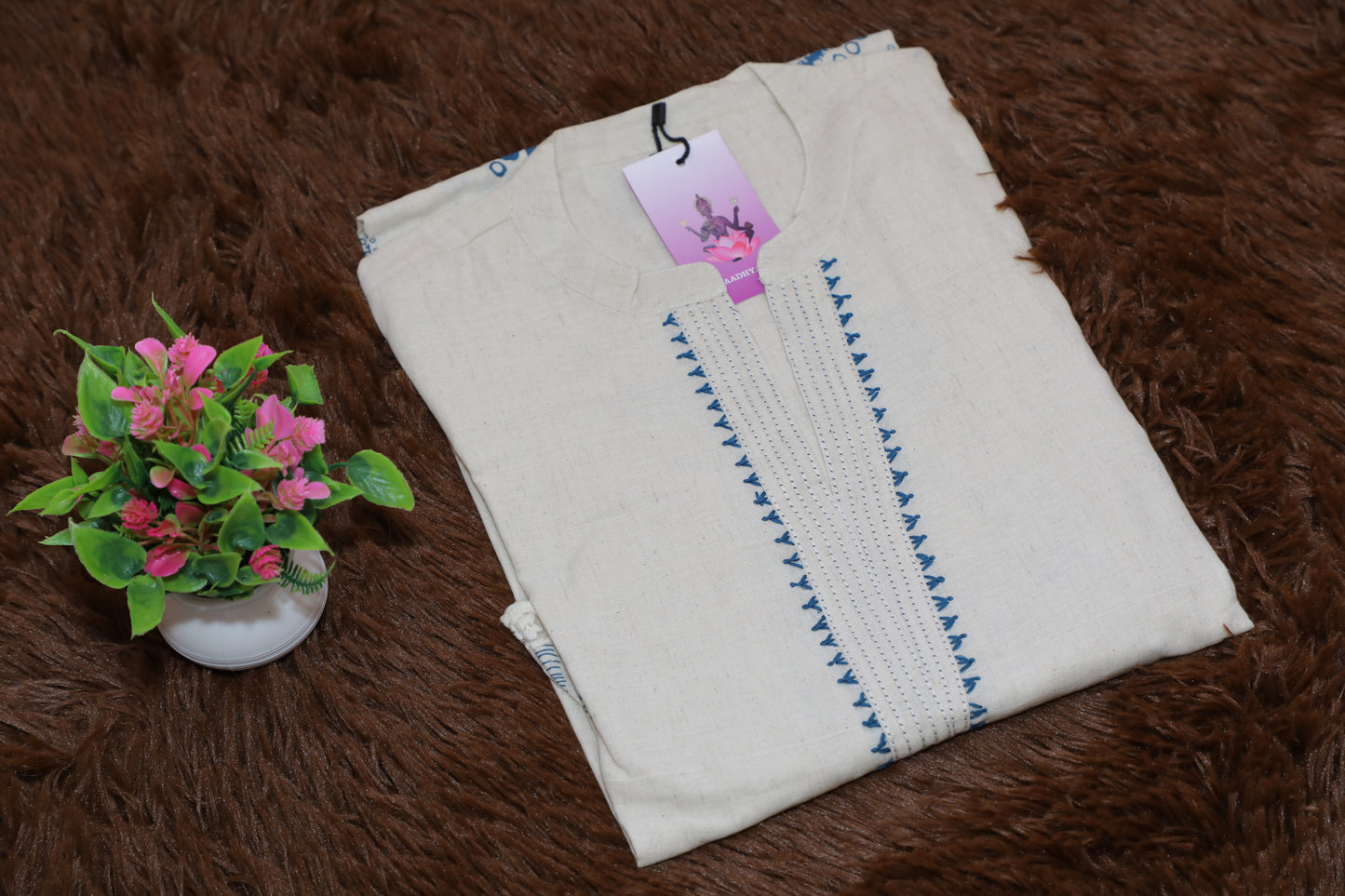 S1129 Embroidered Kurta with Printed Pant