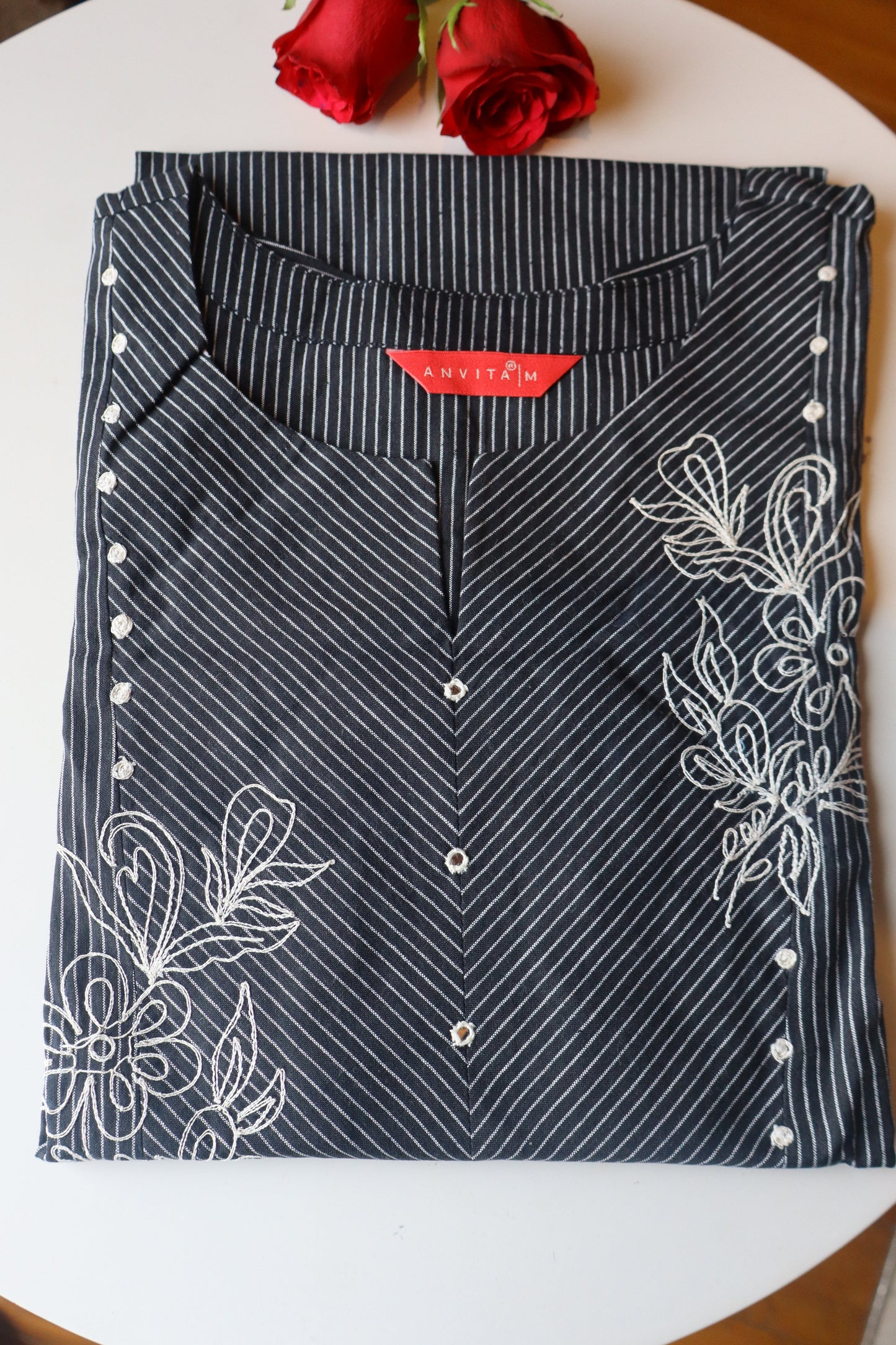 S1139 A line Embroidered Kurthi