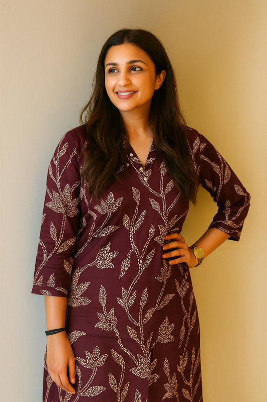 S1137 - Rayon V Neck Kurthi
