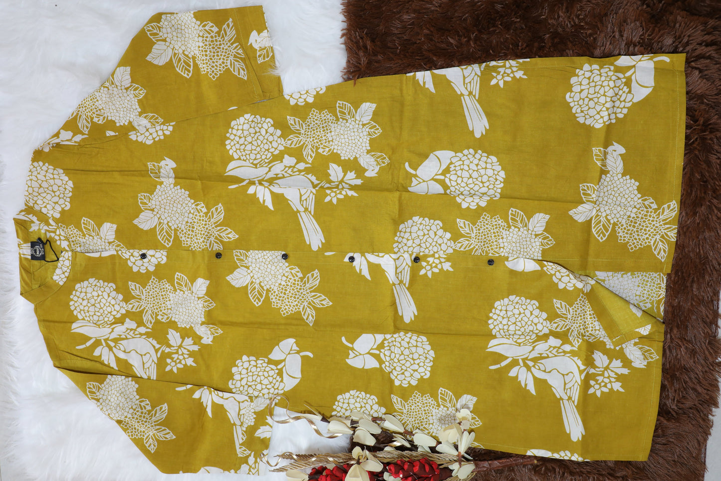 S1144 Mustard Cotton Kurthi with Palazzo Pant