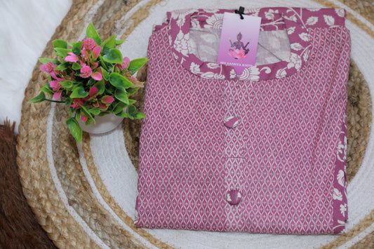 S1126 Chinese collared Kurthi with Pant and Dupatta