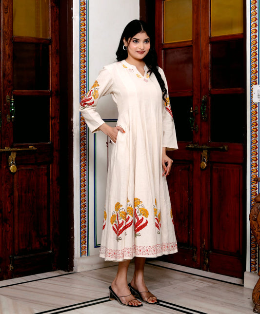 S1127 -Umbrella Cut Long Top Kurthi